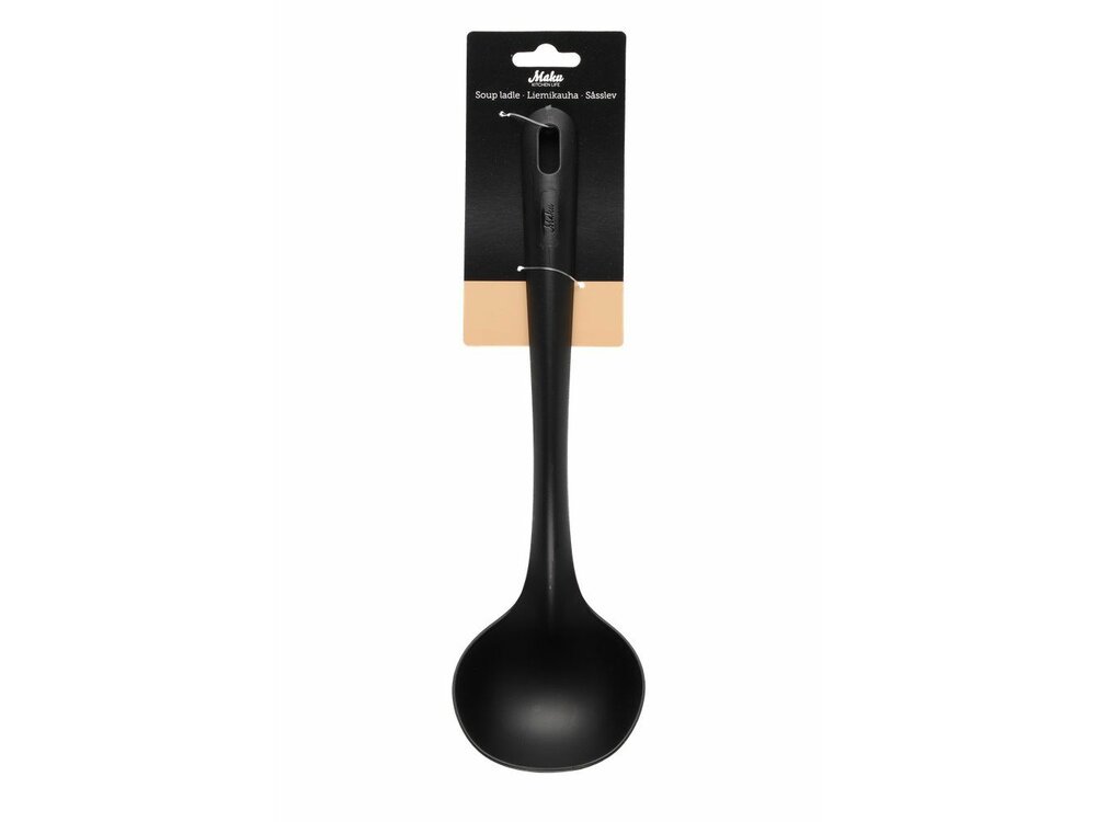 Kitchen ladle for using non-stick cookware