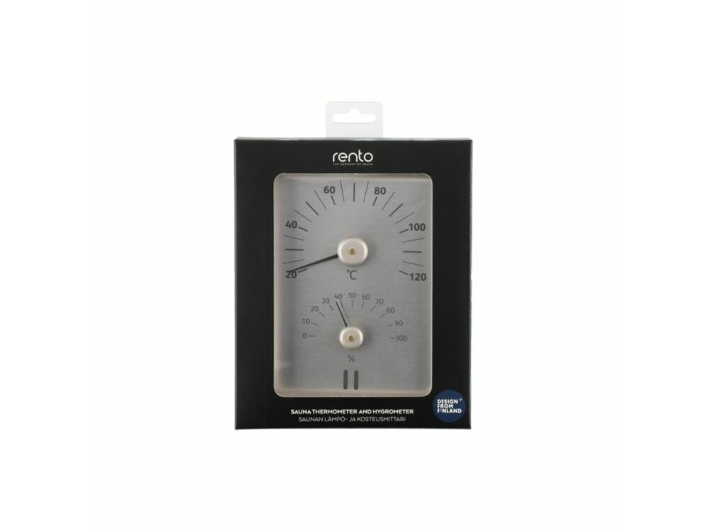 Rento sauna thermometer and hygrometer