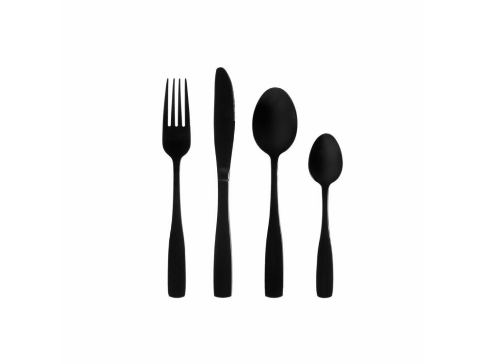 Cutlery gold/black 16 pcs