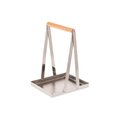 Sauna carrier/stand for wood Rento, shiny steel