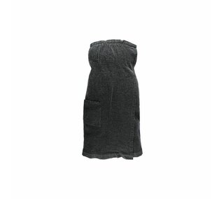 Women's sauna kilt 85x145cm, dark gray